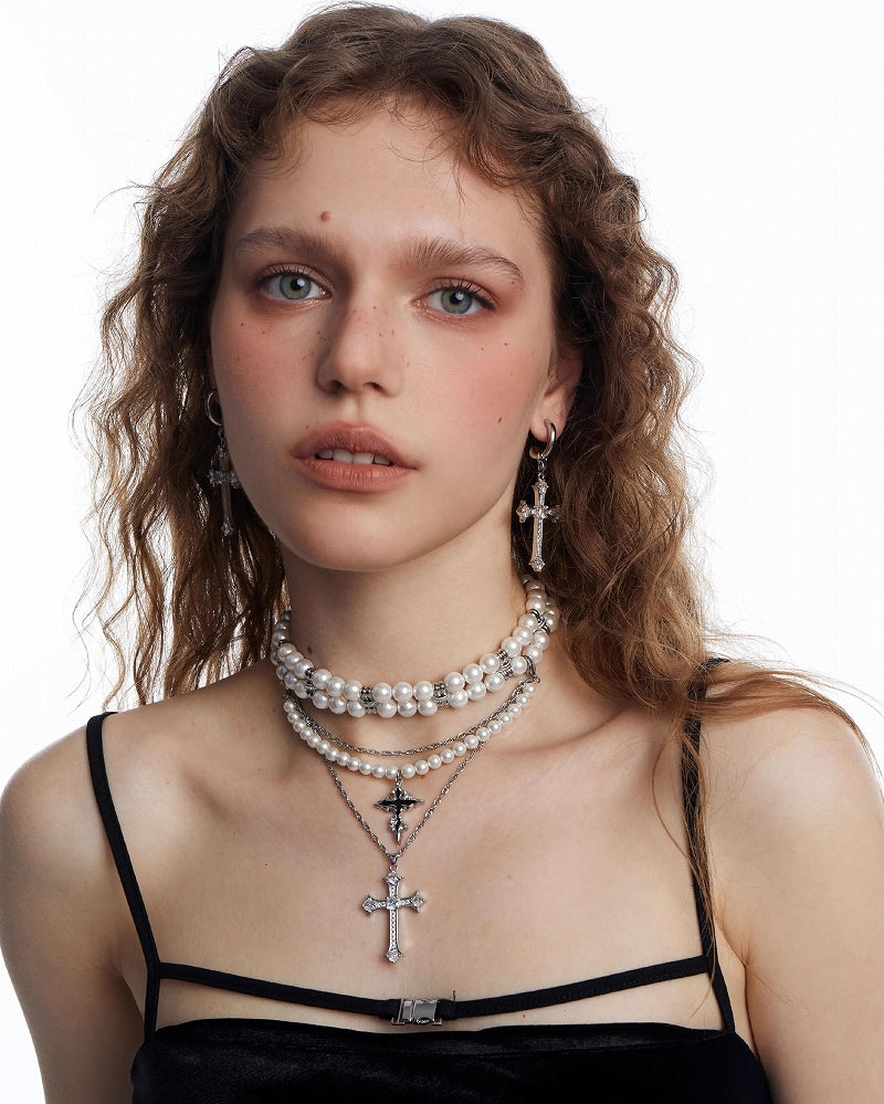 Star Layer Cross Necklace