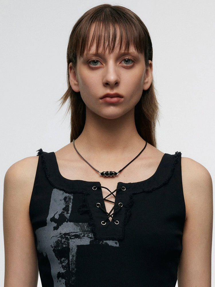 Rock Bandana Star Cone Necklace