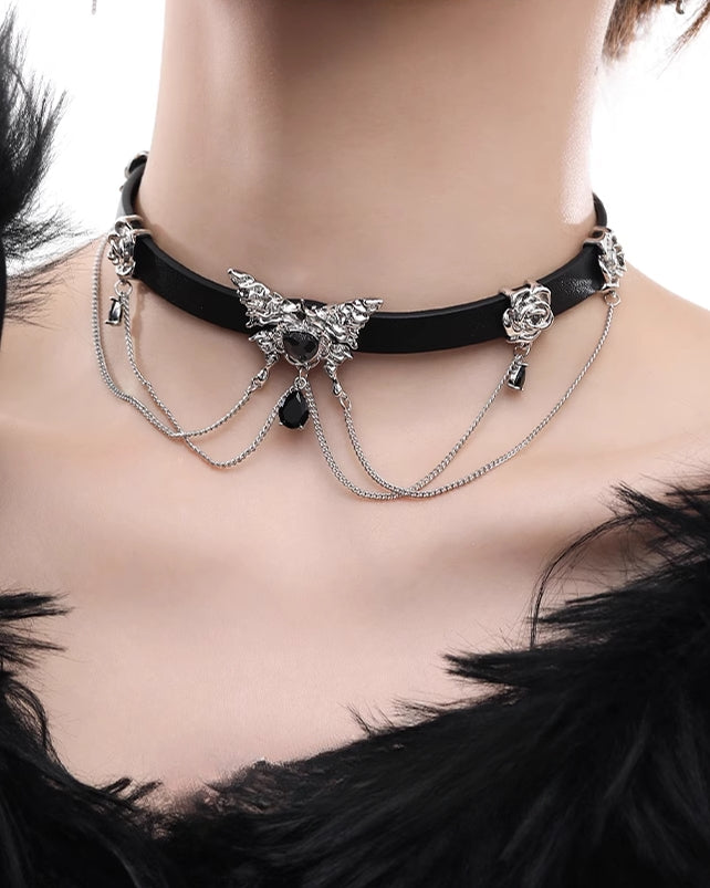 Black Love Butterfly Choker