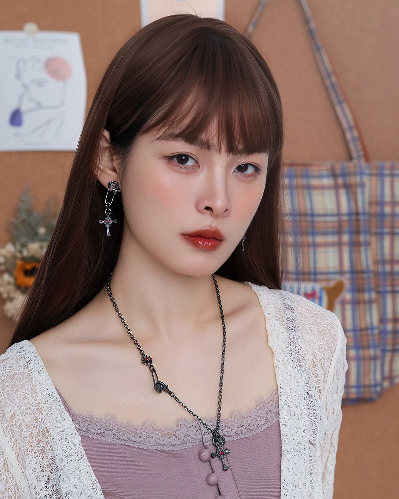 Dark Night Holy Cross Necklace