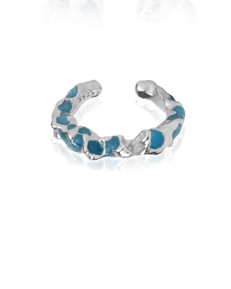 Little Blue Cuff & Earrings