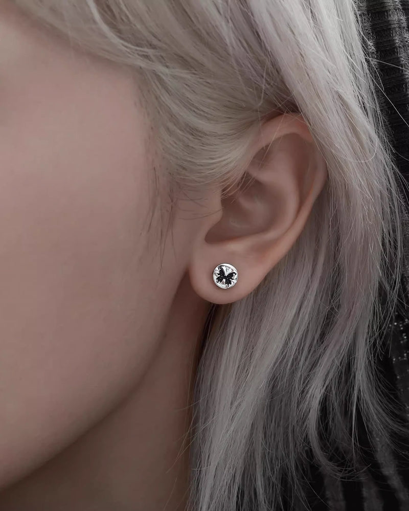 Butterfly Button Earrings