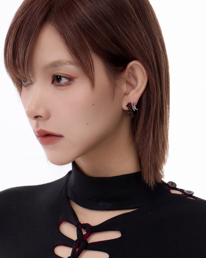 Snake Butterfly Earrings