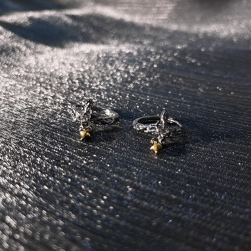 Talmud Cross Earrings