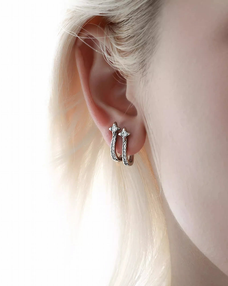 Four-pointed Star Earrings