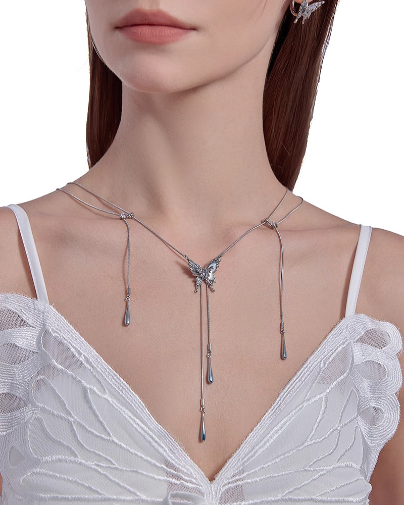 Butterfly Dance Water Drop Necklace – 宵
