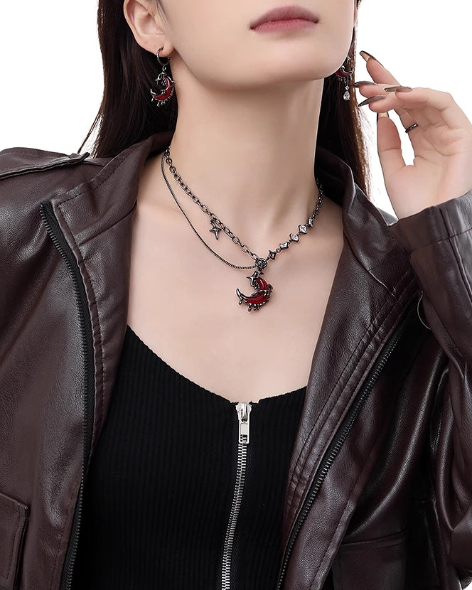 Red Moon Necklace