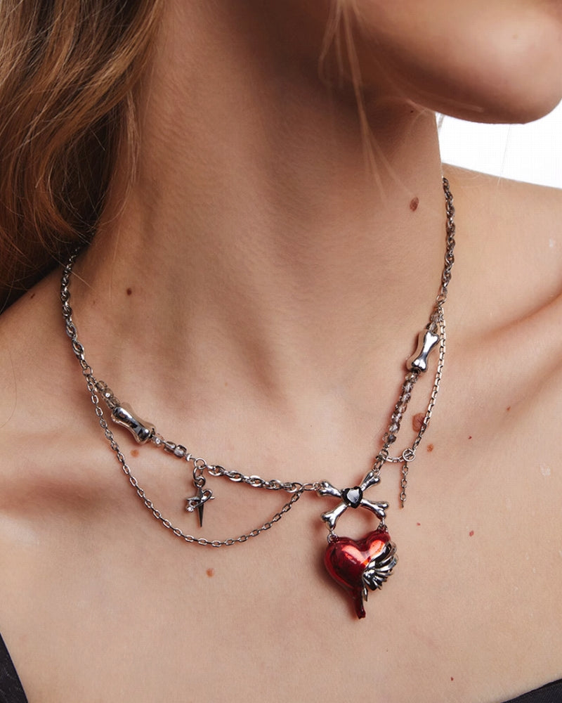 Bone Heart Necklace 02