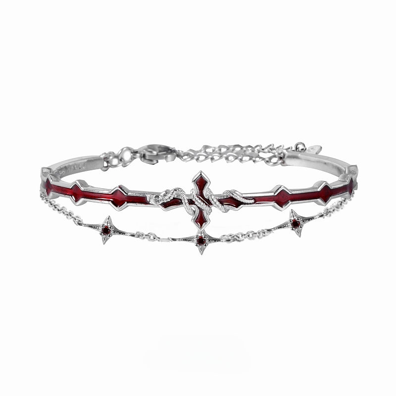 Hunting Snake Cross Bracelet