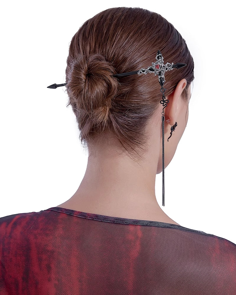 Thorn Rose Snake Hairpin