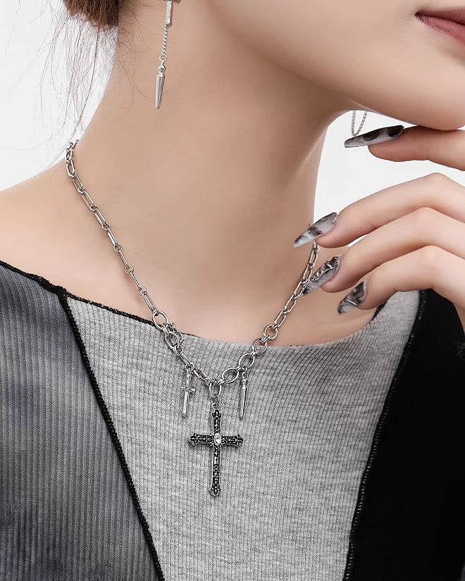 Punk Cross Necklace