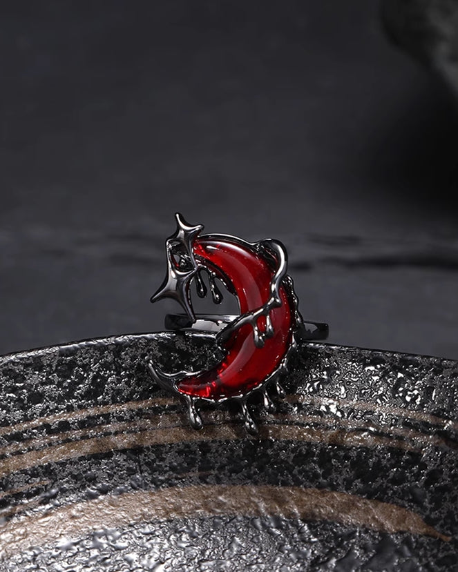 Red Moon Open Ring