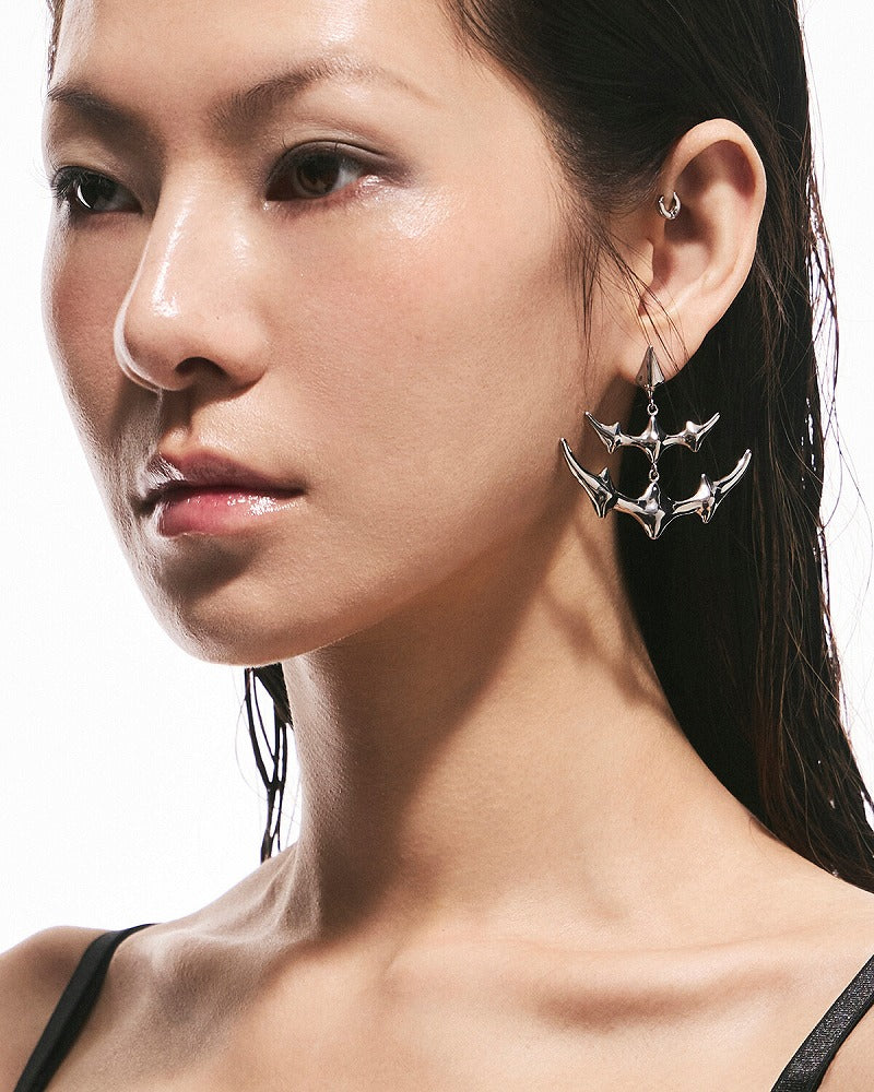 Deep Sea Echo Fish Bone Earrings