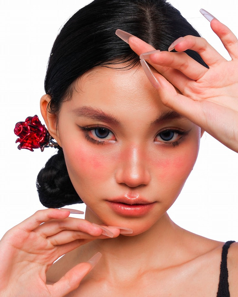 Red Face Rose Hairpin