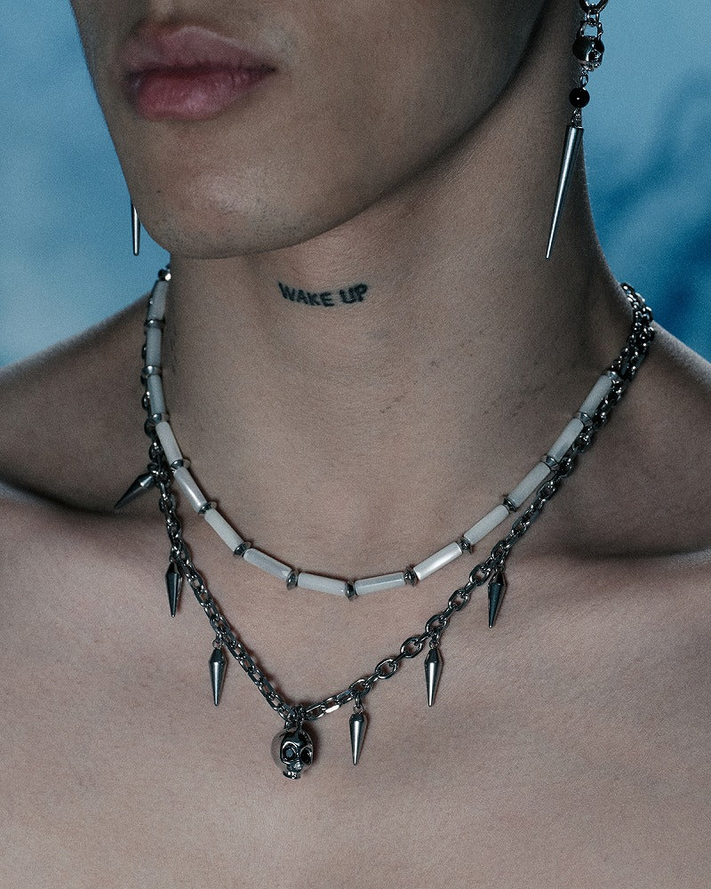 Deep Sea Echo Skull Layer Necklace