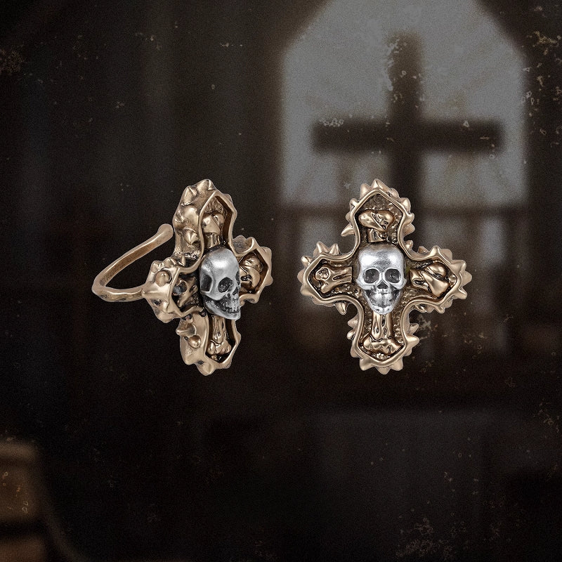 Crime and Punishment Skull Cross Cuffs