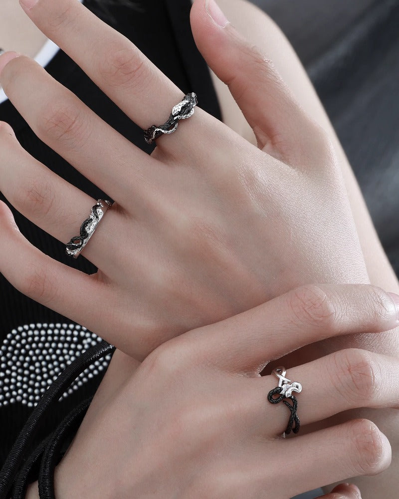 Twin Snake Open Ring