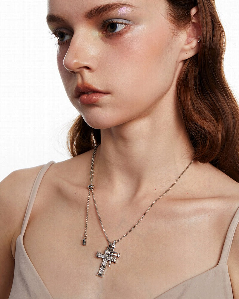 Star Trail Cross Necklace 02