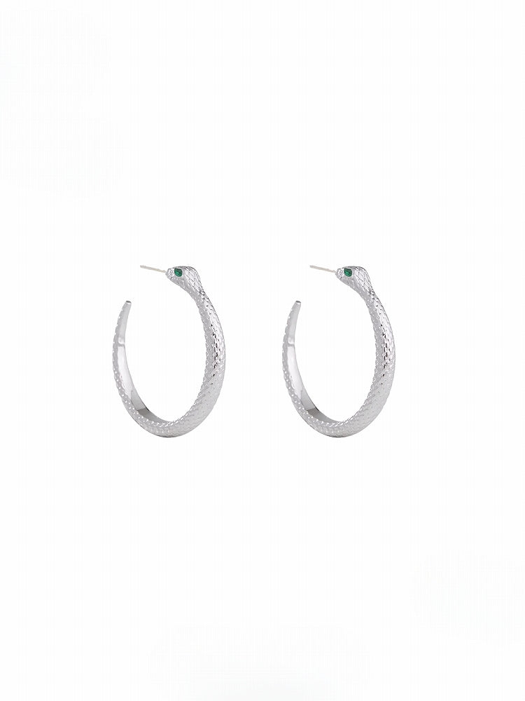 Snake Green Earrings