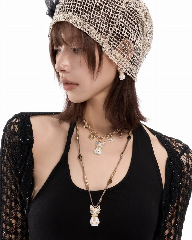 Pharaoh Egyptian Cat Necklace 02