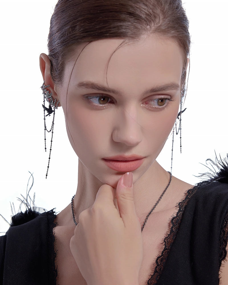 Thorn Dark Crow Tassel Cuffs