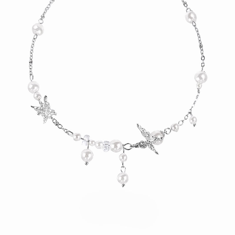 Butterfly Bubble Pearl Necklace