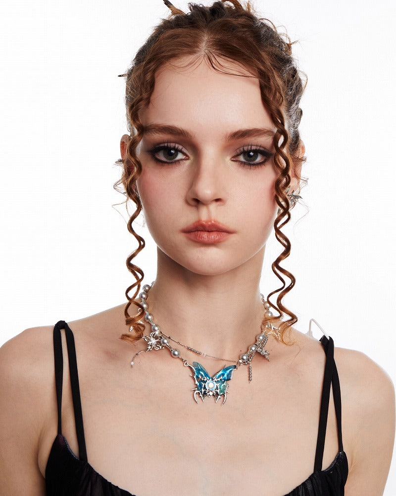 Butterfly Leap Layer Necklace 03