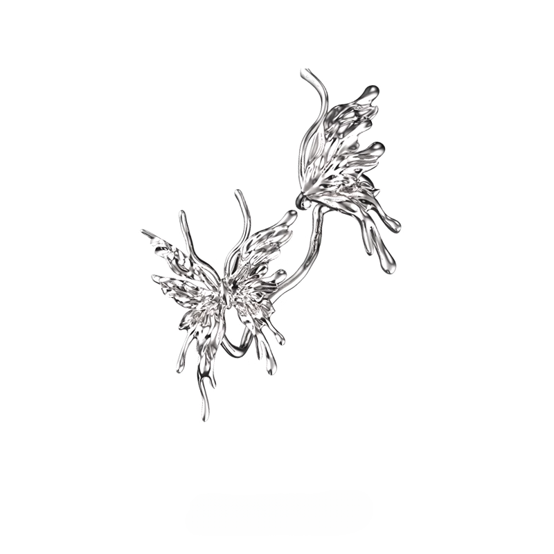 Biochemical Butterfly Cuff & Earrings