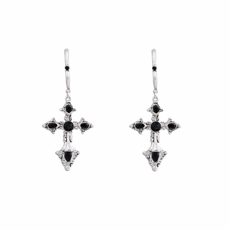 Baroque Cross Earrings & Necklace
