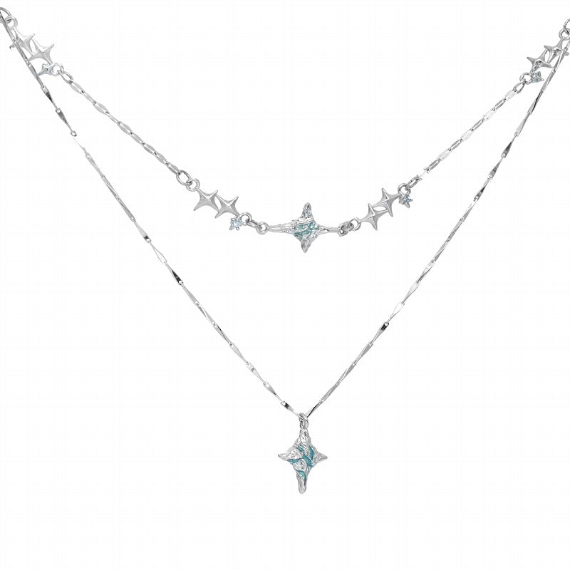 Sea Starry Sky Double Layer Necklace