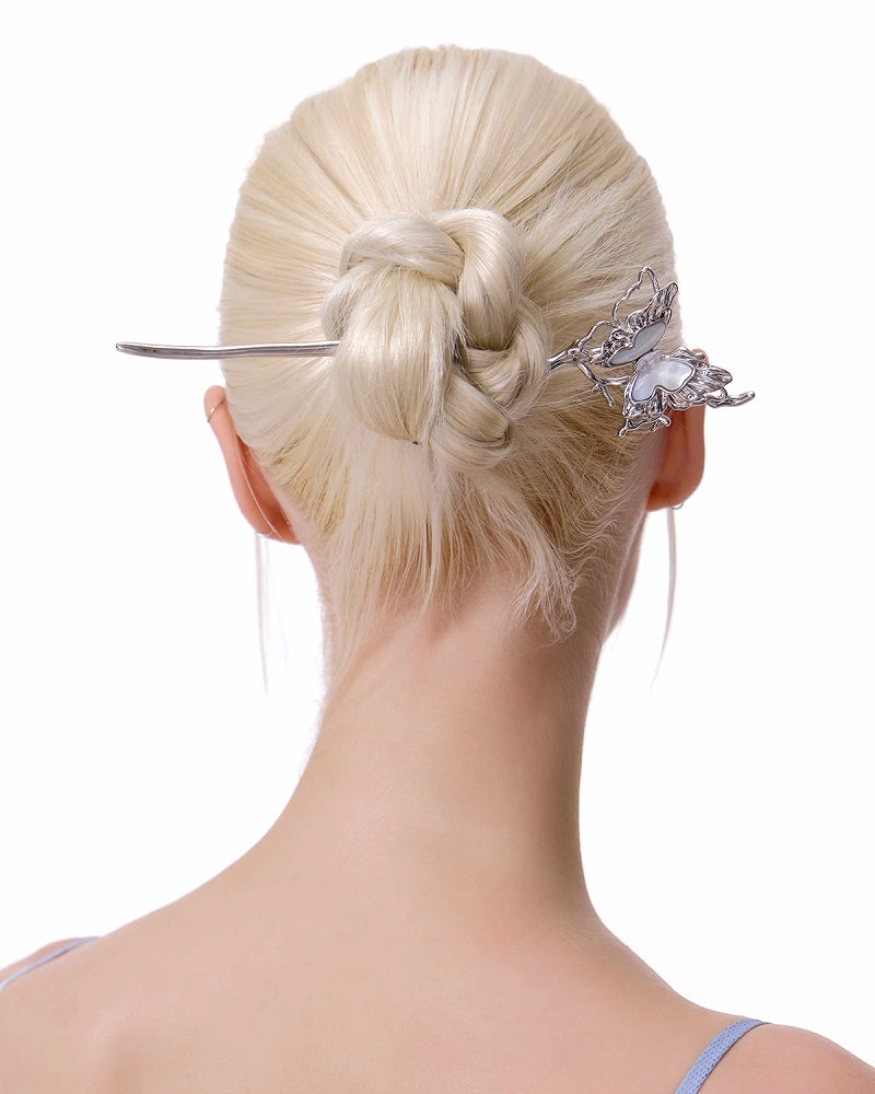 White Butterfly Tassel Hairpin