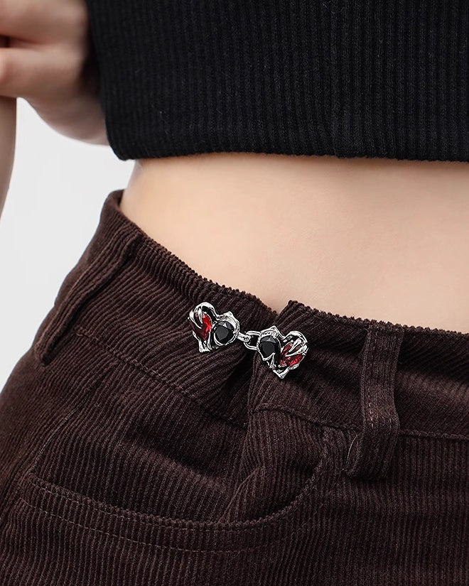 Red & Black Heart Waist Buckle