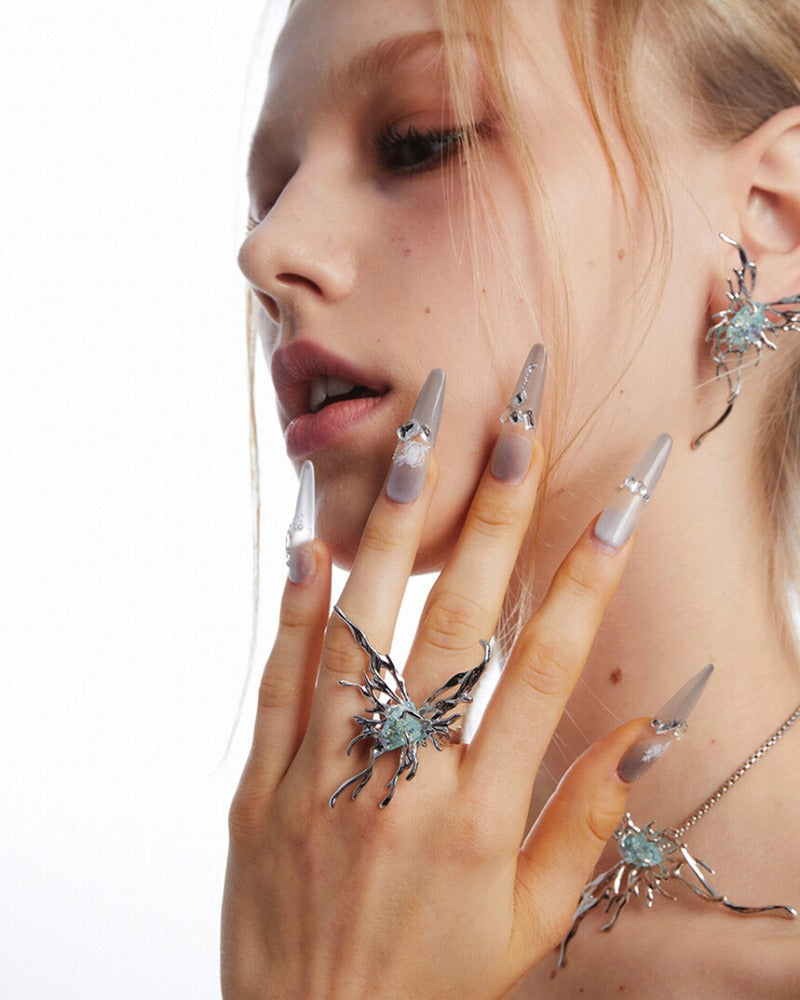 Ice Butterfly Streamer Ring