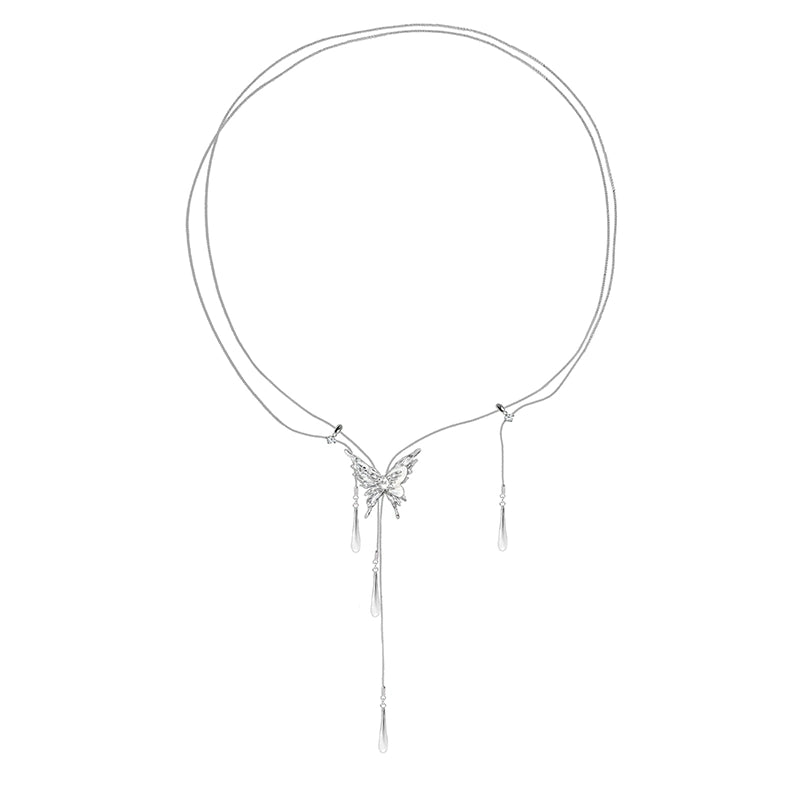 Butterfly Dance Water Drop Necklace