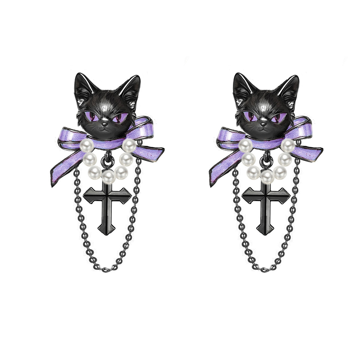 Meow Egyptian Pharaoh Cat Earrings 01