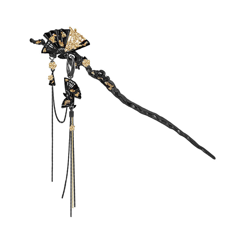 Fragrance Fan Flower Tassel Hairpin