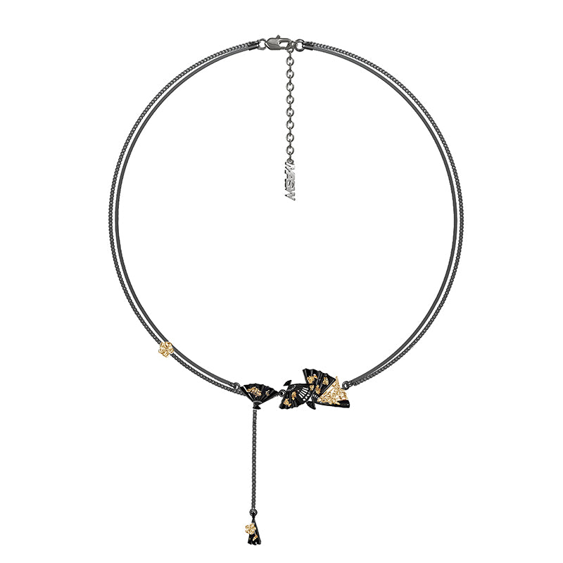 Fragrance Fan Flower Necklace 02