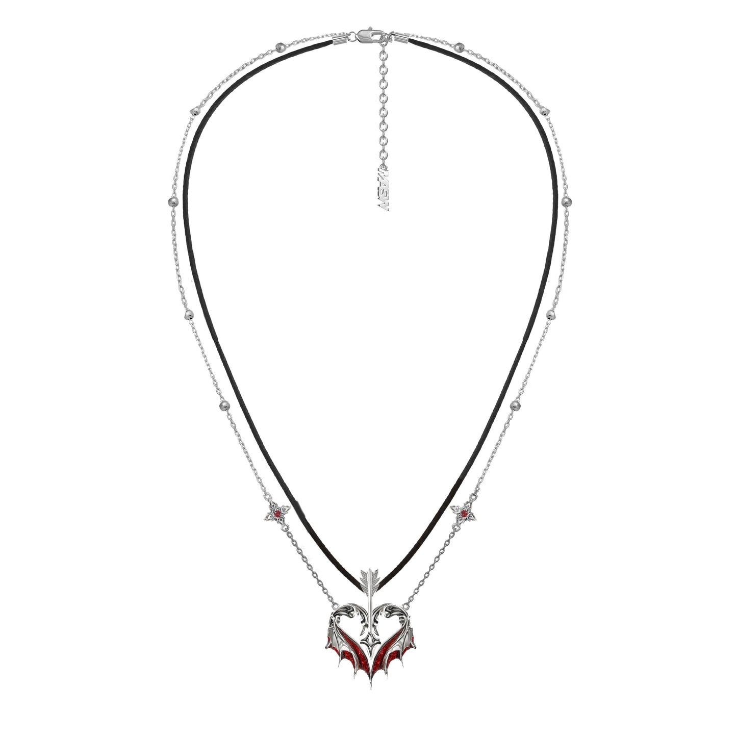 Basic Angel & Devil Wing Heart Necklace