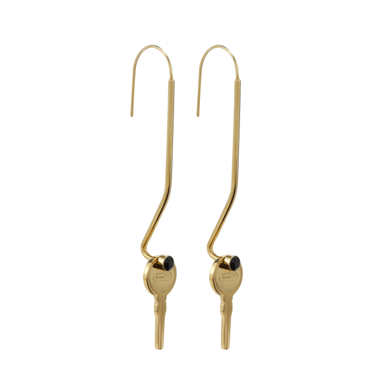 13 Hour Key Earrings