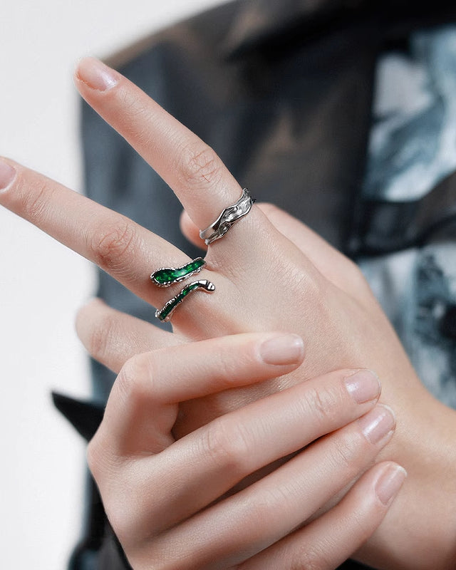 Forest of Desire Snake Green Ring
