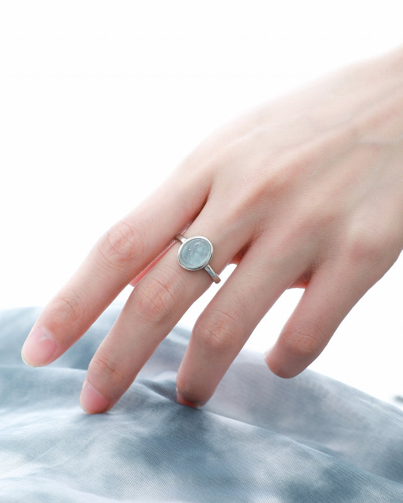 Aquamarine Sterling Silver Ring