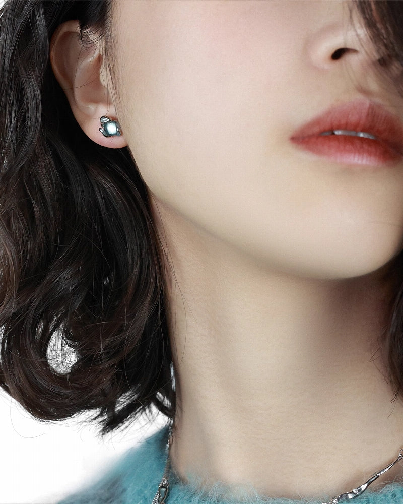 Blue Rain Snake Earrings