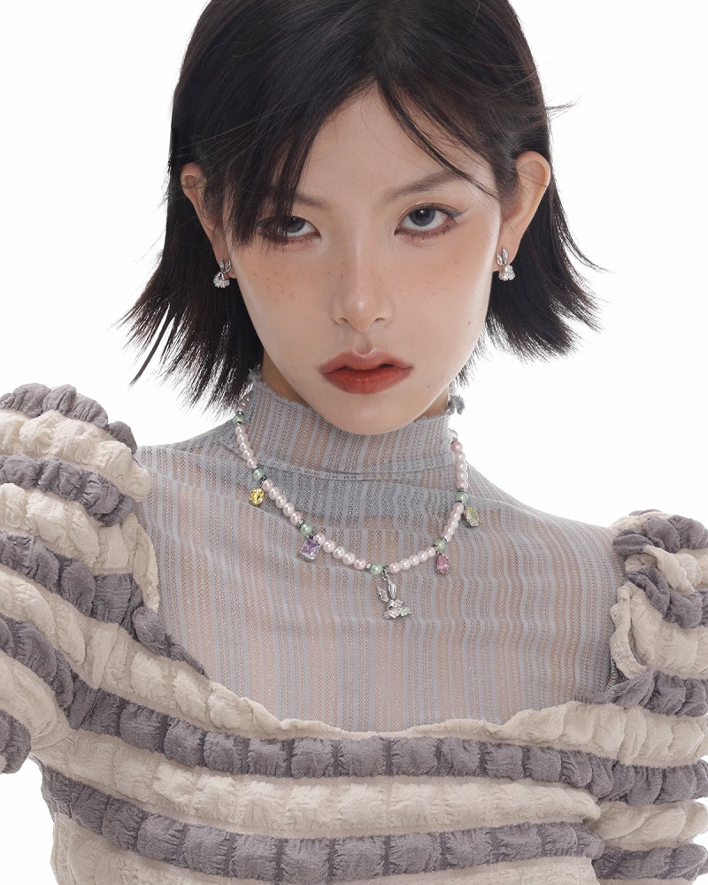 Secret Small Flower Rabbit Earrings02