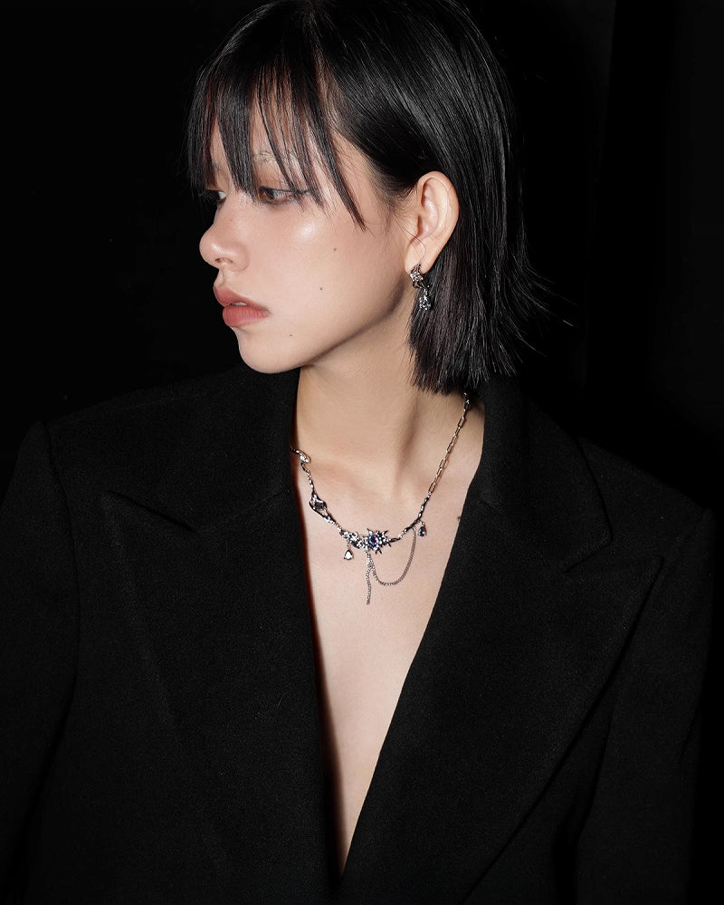 Temple Colorful Flare Stone Necklace