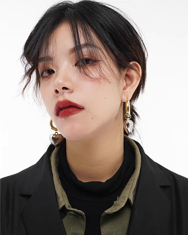 Heart Shape Circle Love Earrings