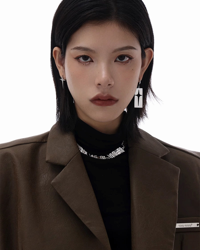 Twin Cross Plated Earrings