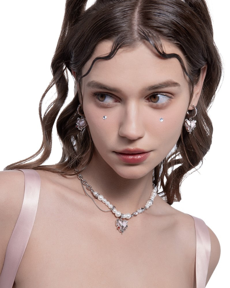 Love Heart Beads Necklace