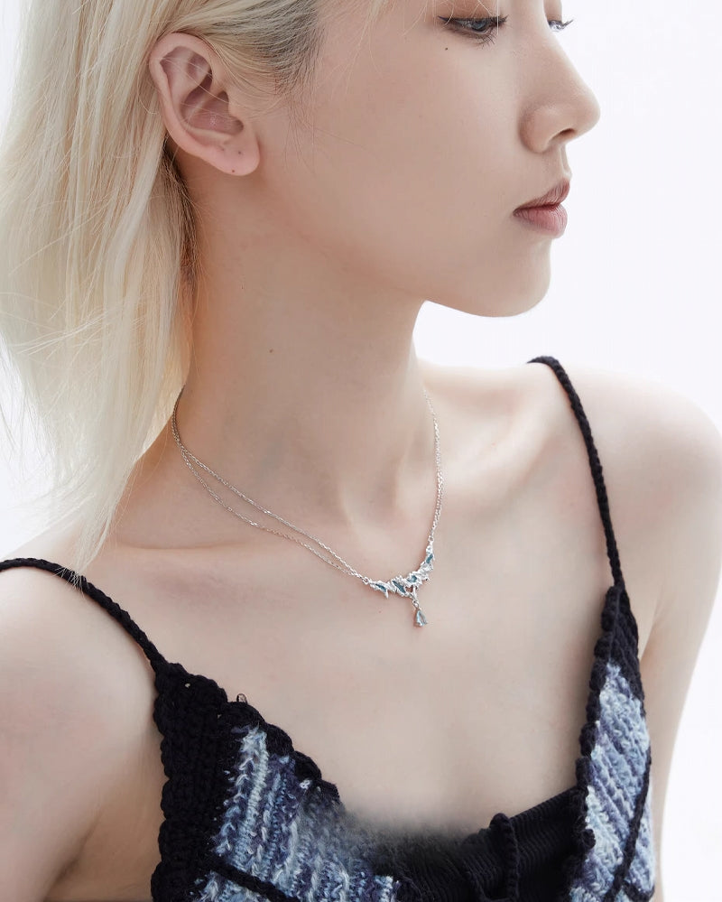 Ice Century Double Layer Sea Necklace
