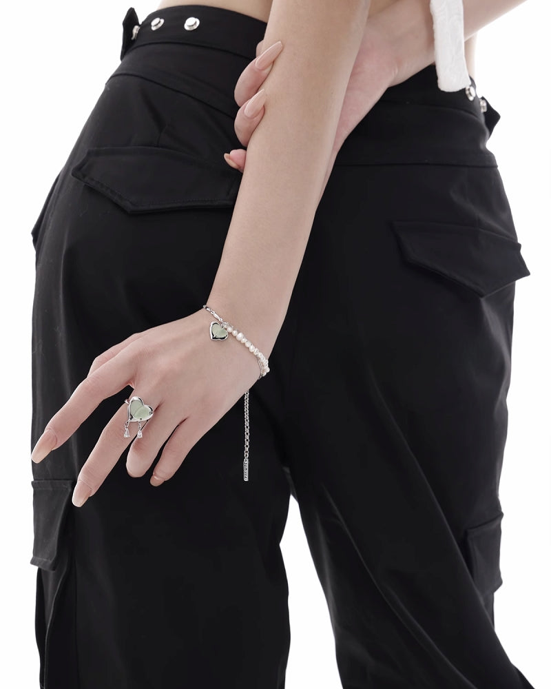 Green Tea Heart Bracelet