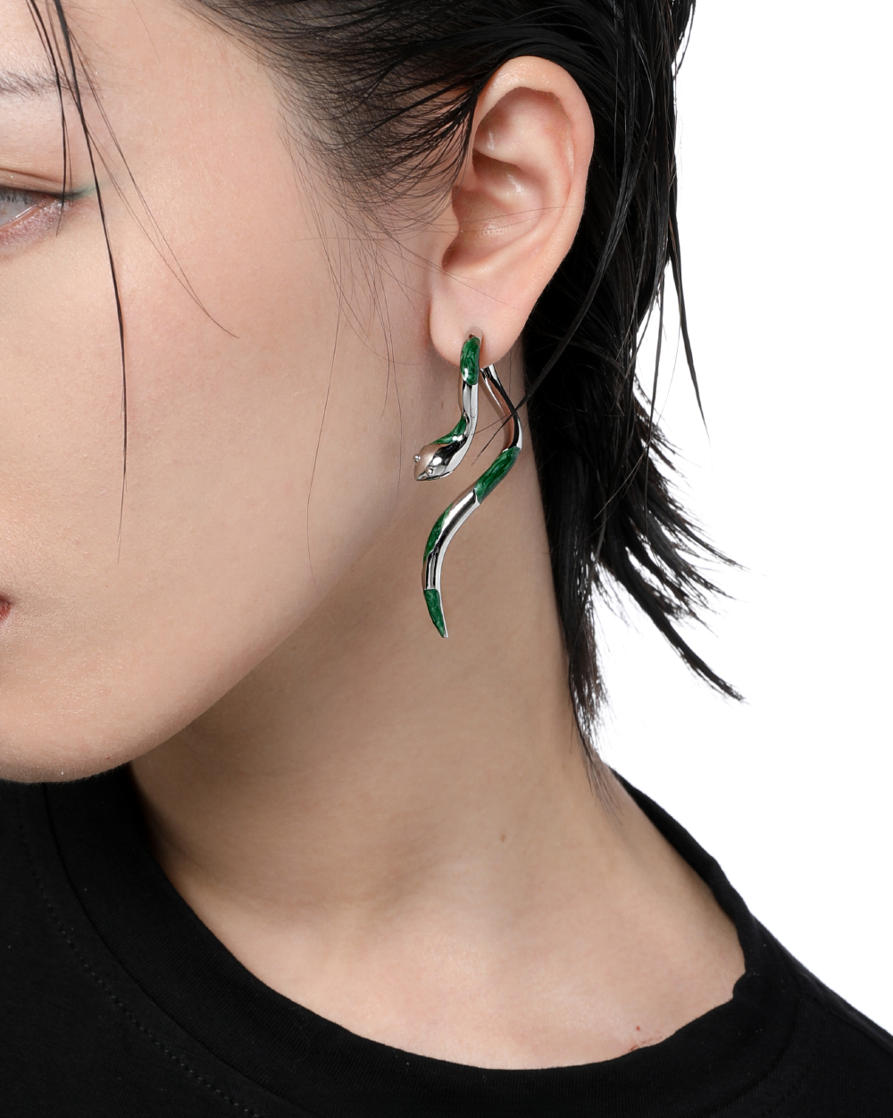 Green Snake Earrings01